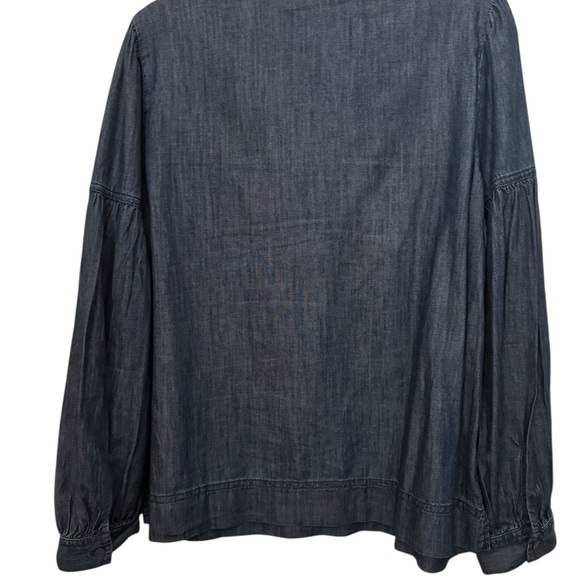 LOFT Dark Indigo Denim Top - Picture 3 of 3